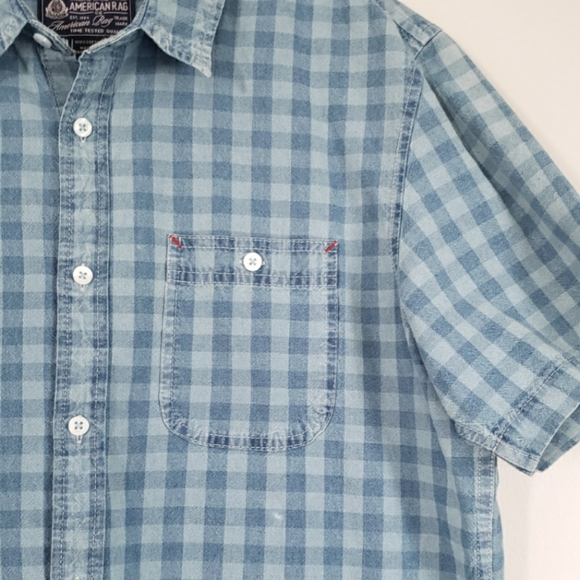 American Rag Plaid Button Down Large - Picture 3 of 6